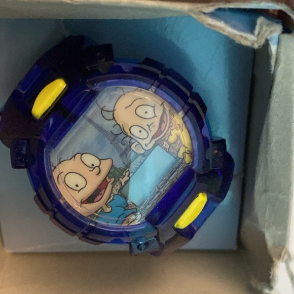 Rugrats In Paris The Movie Tommy Dil Chat Watch 2000 Blue Purple Nickelodeon - Picture 5 of 9